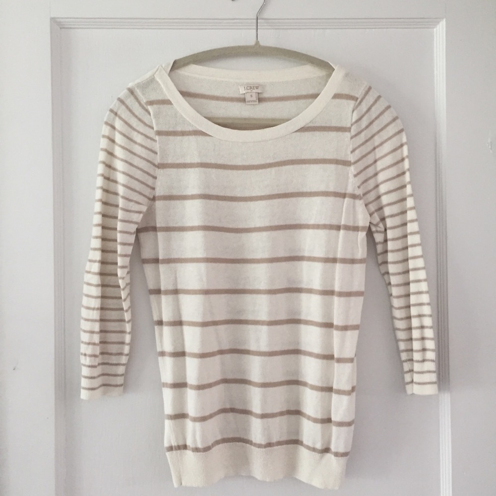 3/4 sleep stripe J Crew top